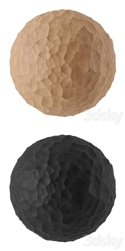 Carved wood material